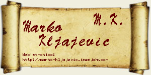 Marko Kljajević vizit kartica